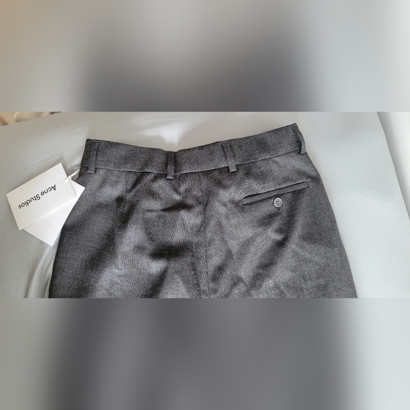 ACNE STUDIOS-Gray Tailored Wrap Trousers - Picture 9 of 12